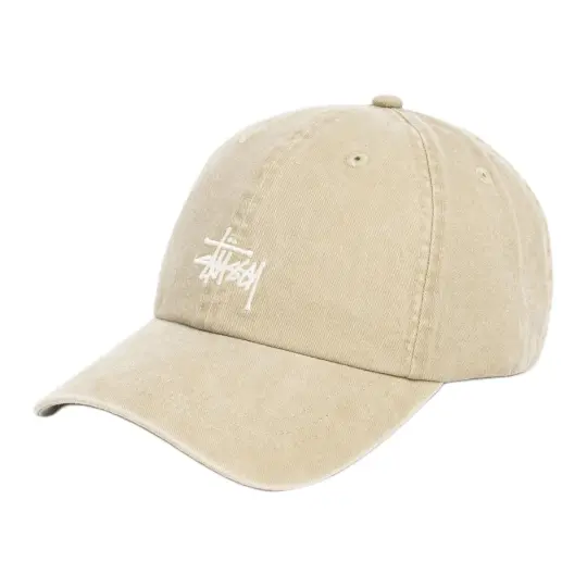 Stussy Cotton Baseball Caps Unisex Faded Tan