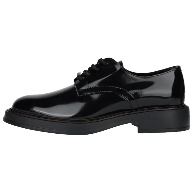 TOD'S Thorderspi lace round head low -top casual shoes men's black