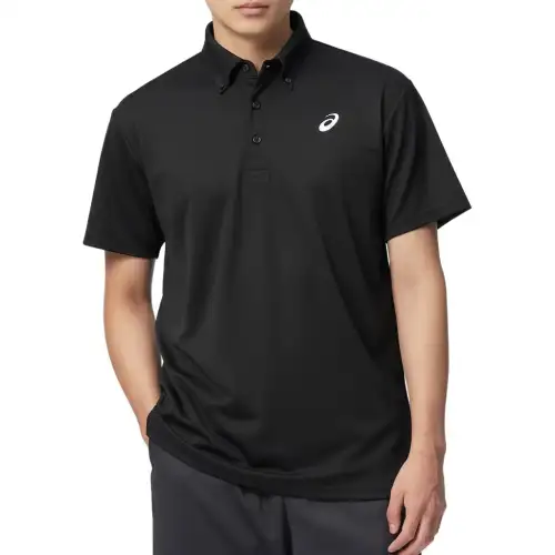 ASICS Polo Shirts Men's Black Lapel Moderate Other