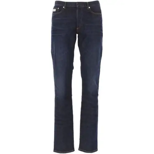 DIOR Jeans Men's Dark Blue Moderate Straight Fit Pants