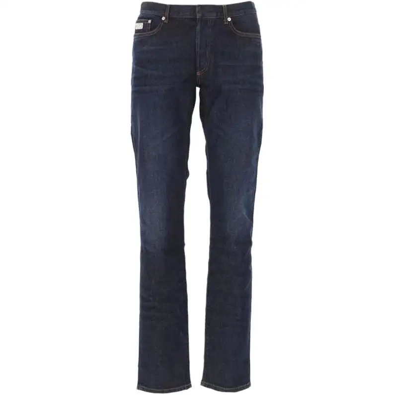 DIOR Jeans Men's Dark Blue Moderate Straight Fit Pants