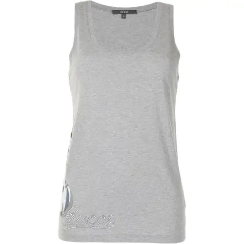graphic-print cotton vest