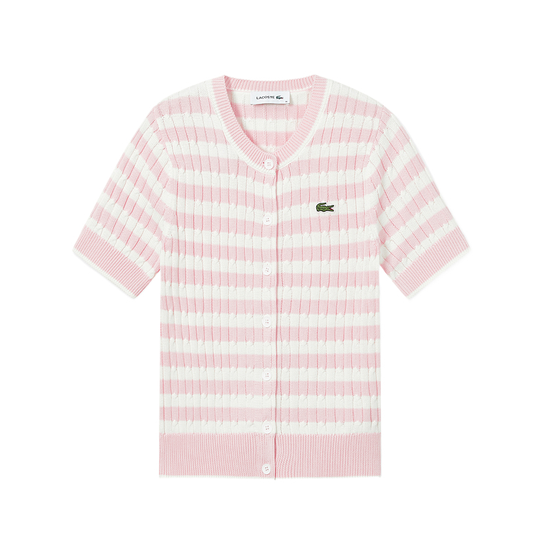 Женская кофта LACOSTE (бело-синяя)