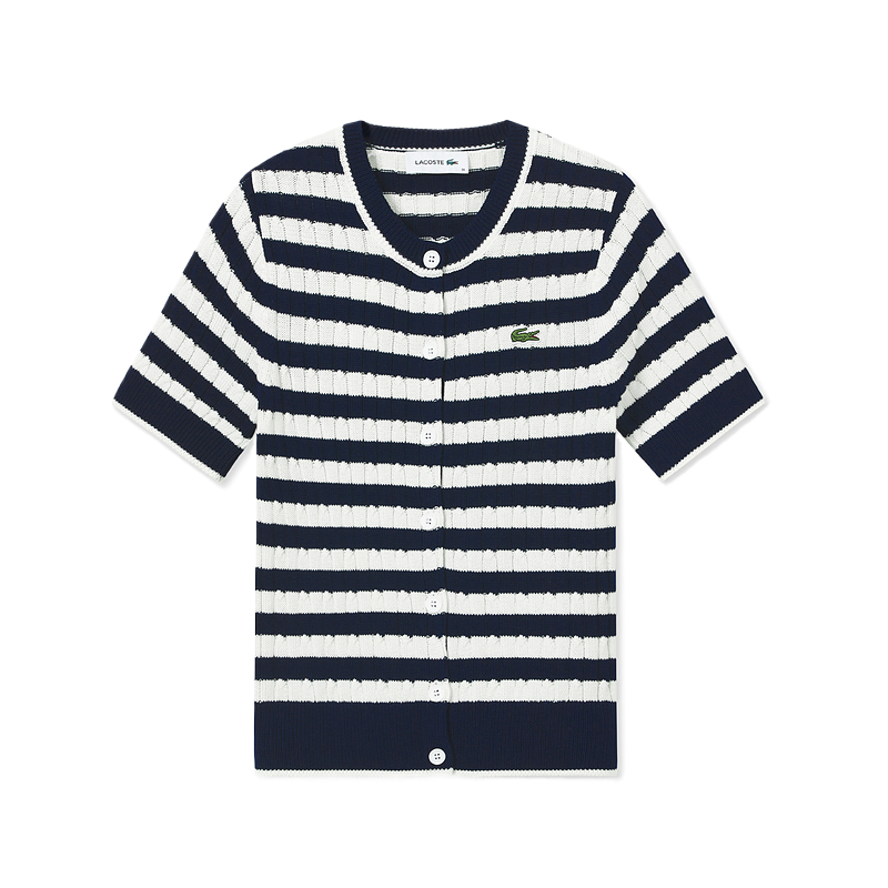 Женская кофта LACOSTE (бело-синяя) — фото 3