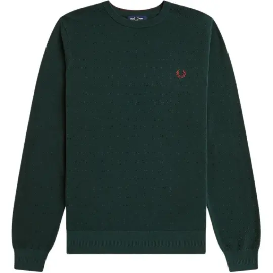 Fred Perry Logo Crew Neck Knitted Sweater