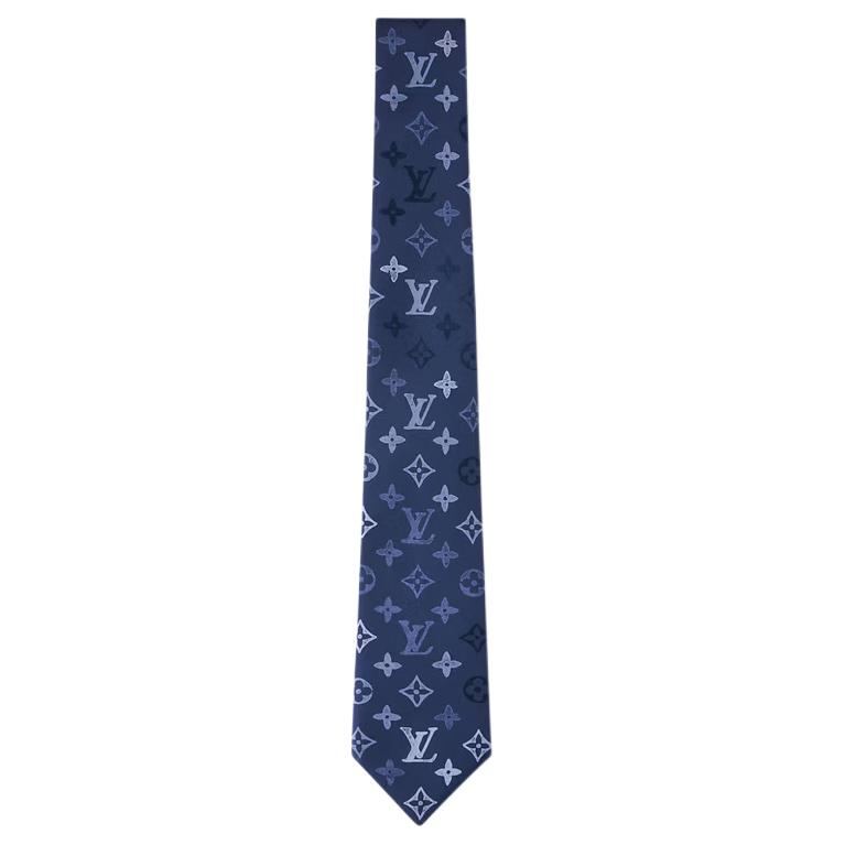 Мужской галстук Louis Vuitton Monogram Surplus (морской синий)