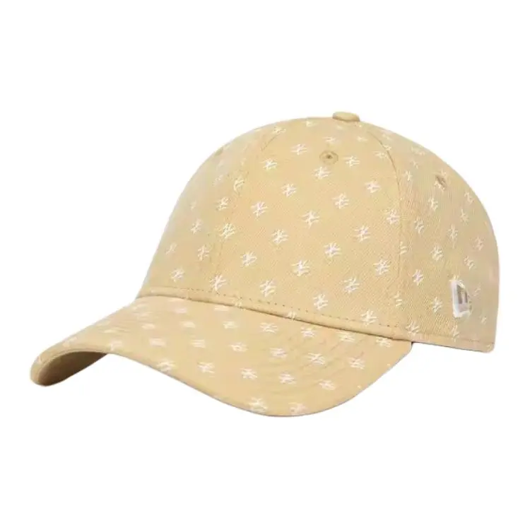 New Era Cotton Polyester Elastane Baseball Caps Unisex Beige