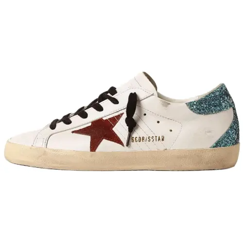 Golden Goose Super Star Cow Leather Low top Skateboard Shoes Women's White