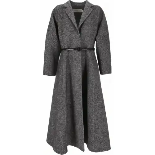DIOR Coats Women's Black Lapel Moderate Other
