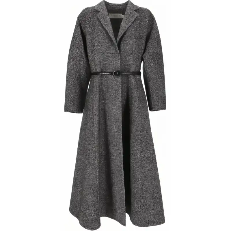 DIOR Coats Women's Black Lapel Moderate Other