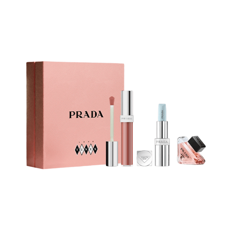 Набор косметики Prada Lip Balm Box Set (сине-розовый)