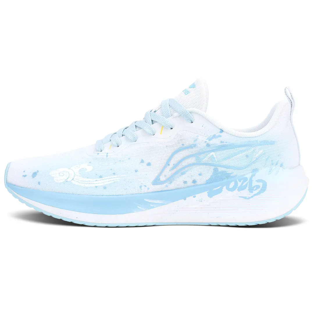 Li Ning Wuyue Mesh Cushioning Lightweight Breathable Casual Training Running Shoes Unisex Blue White