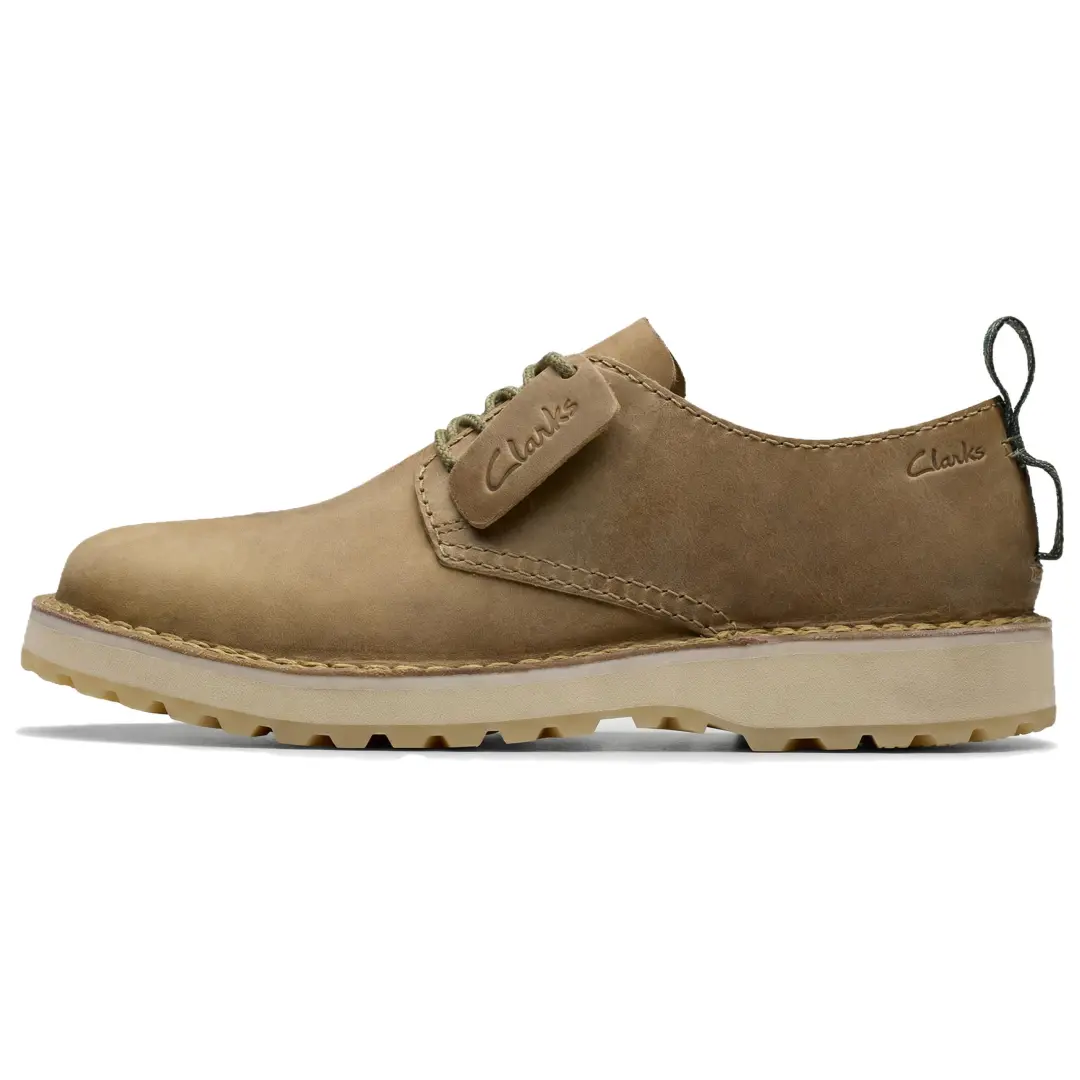 Clarks Cow Split Leather Casual Shoes Men's Brown