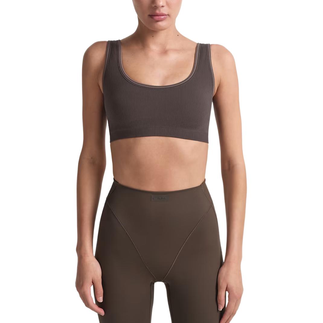 Женский спортивный топ Nike x SKIMS Ribbed (серый)