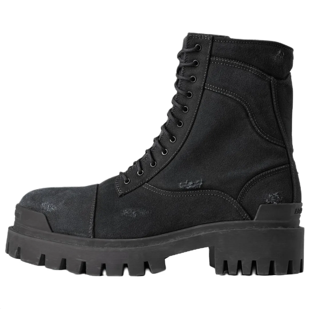 Balenciaga Crew Combat Boots Men's Black
