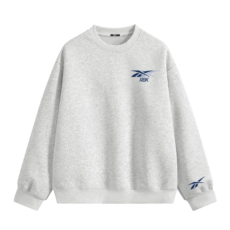 Reebok Base solid color retro sports comfortable long-sleeve with a round collar for men and women, city style, oversize, American style
