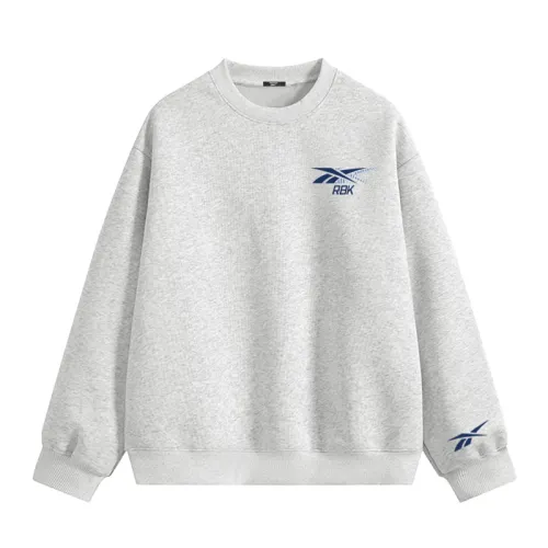 Reebok Base solid color retro sports comfortable long-sleeve with a round collar for men and women, city style, oversize, American style