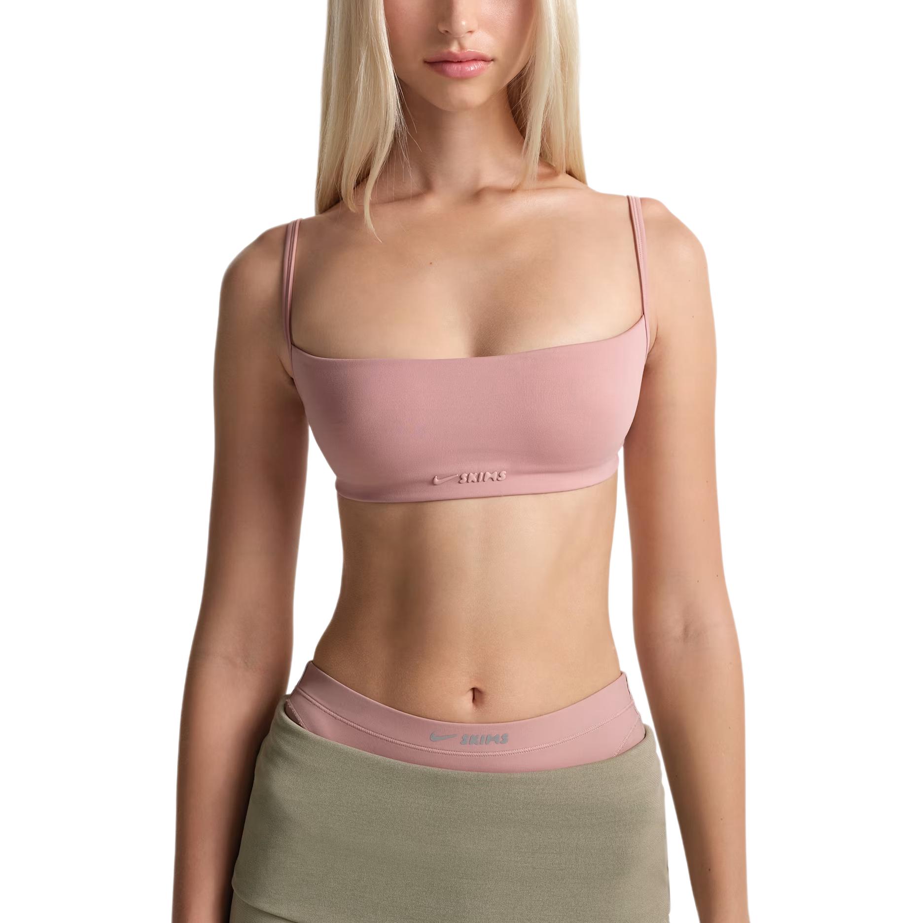 Женский топ Nike × SKIMS Matte Thin-Strap Micro Bra (черный)