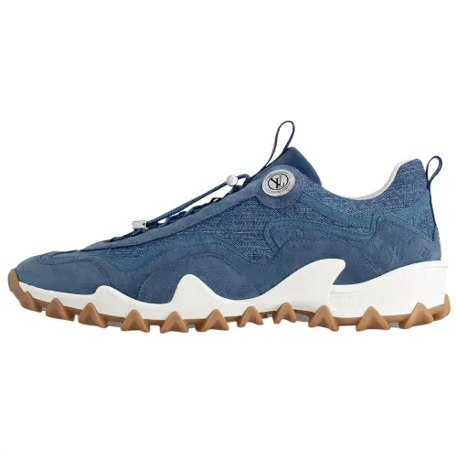 LOUIS VUITTON RUSH Calfskin Low top Casual Shoes Women's Blue