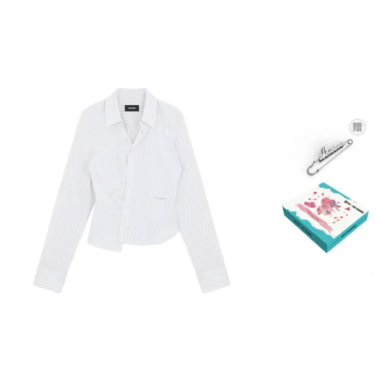 WE11DONE striped collared shirt
