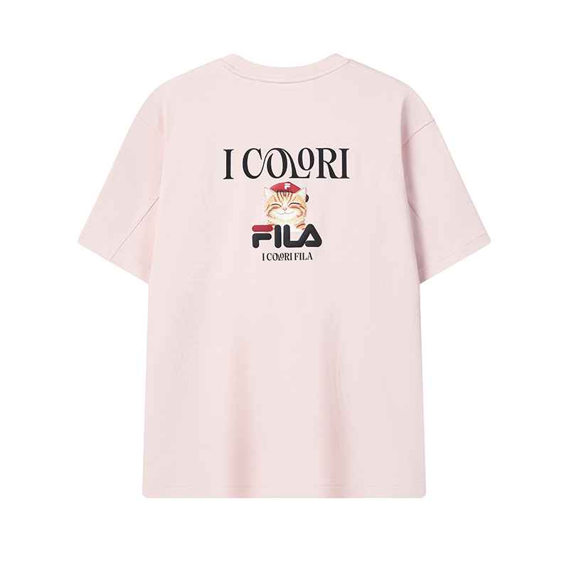 Футболка Fila (оранжево-серо-розовая)