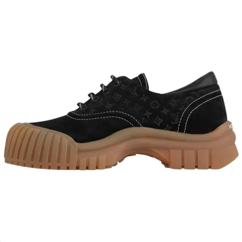 LOUIS VUITTON Ruby Cow Leather Casual Shoes Women's Black
