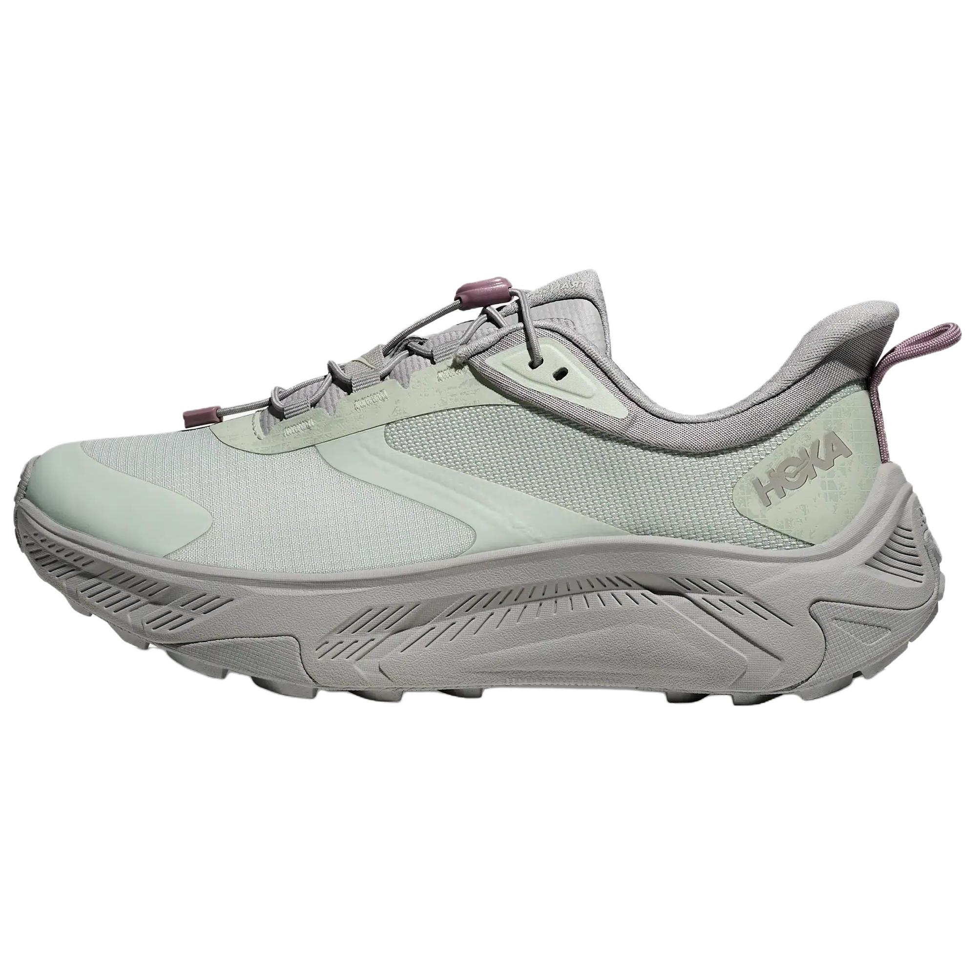 Женские кроссовки HOKA Transport 2 Wide (серо-зеленые)