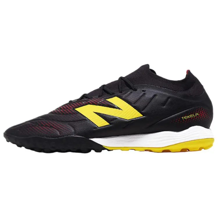 New Balance Tekela V5 TF Turf Soccer Shoes Men's Black Yellow