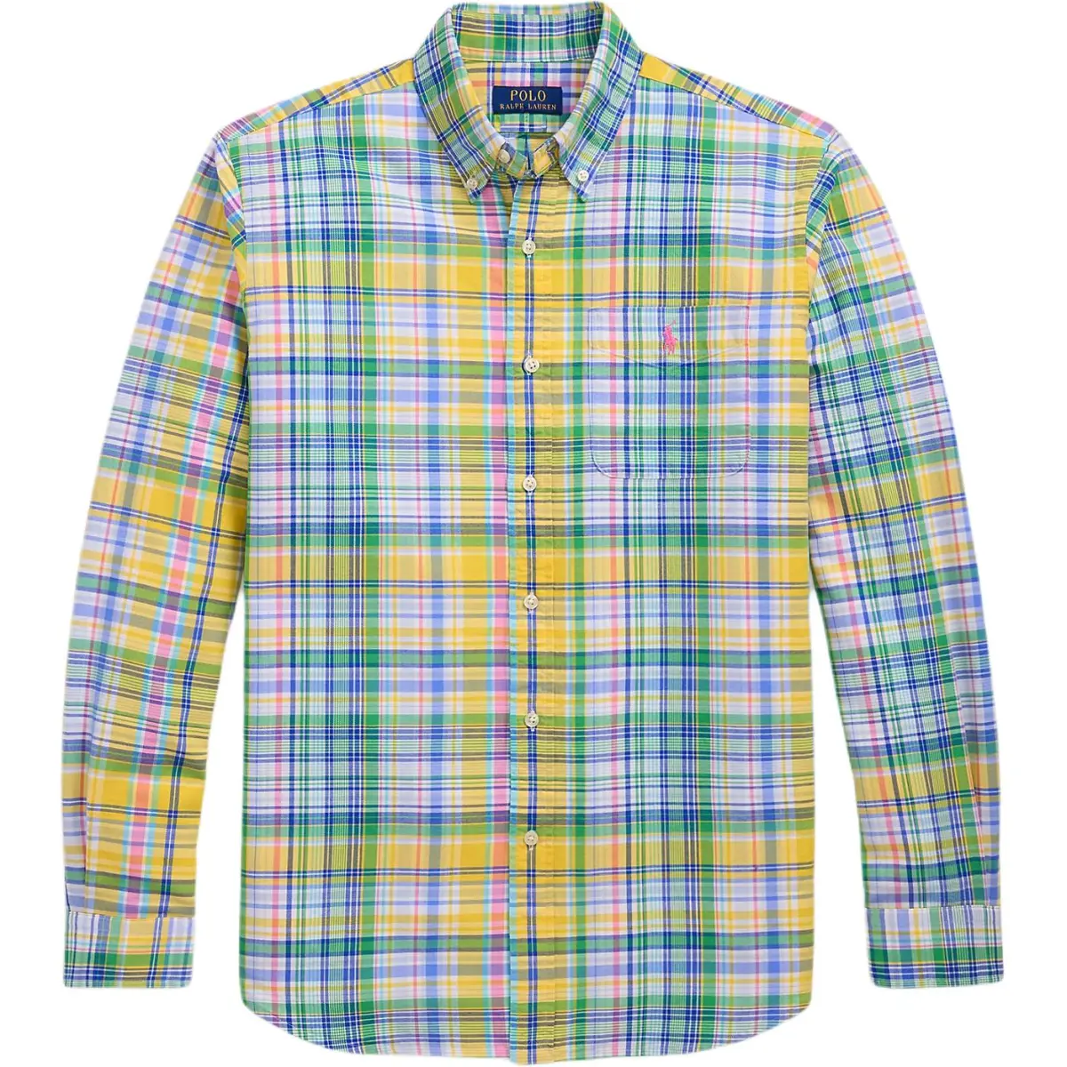 Polo Ralph Lauren Shirts Men's Yellow/Green Multicolor Moderate