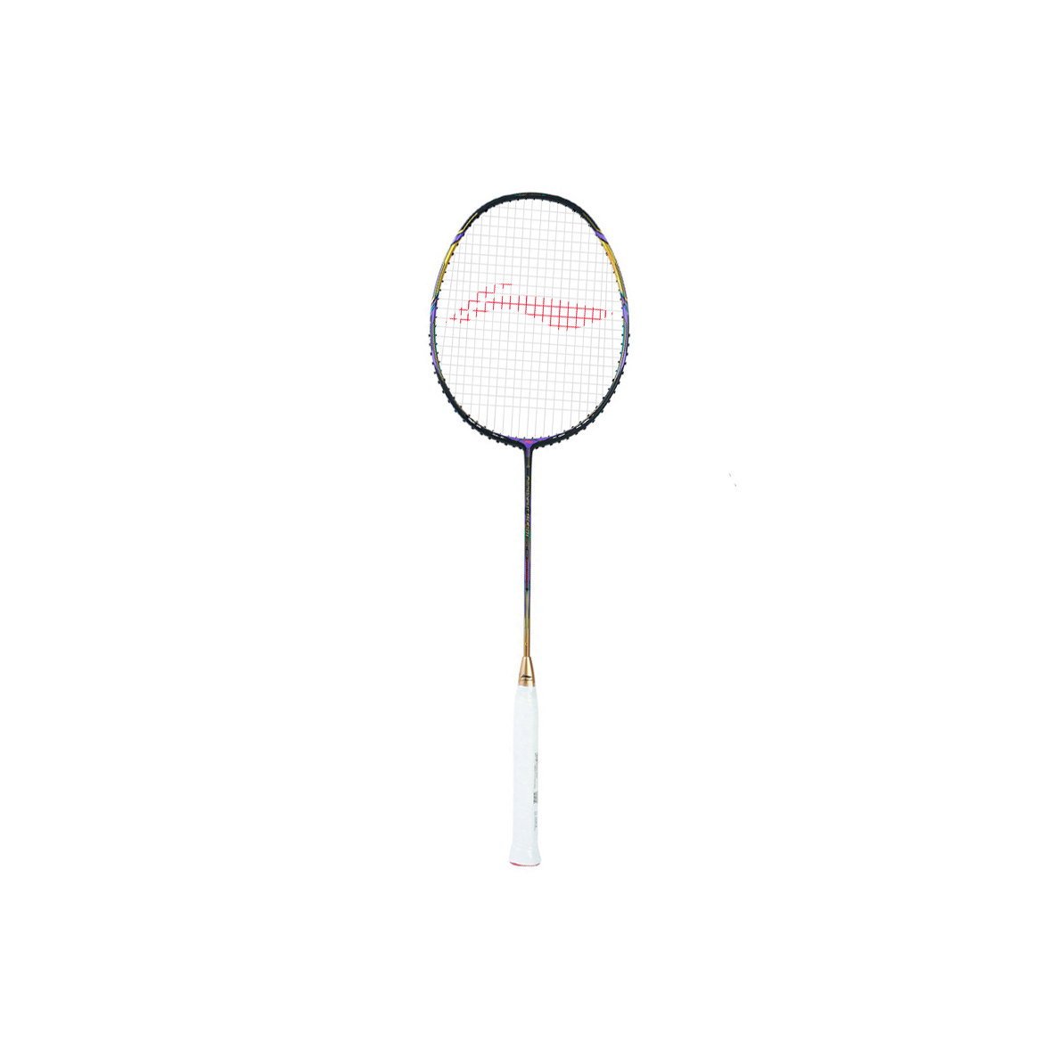 Li Ning Full Carbon Badminton Rackets Control Type All around Defense Professional 675mm Single Racket Black Gold