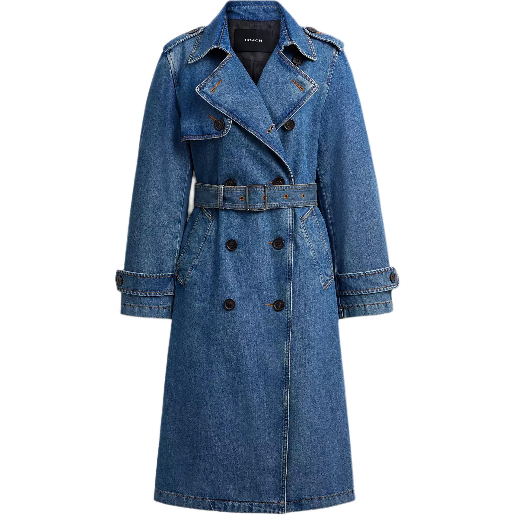 Женская куртка COACH Denim Trench (синяя)