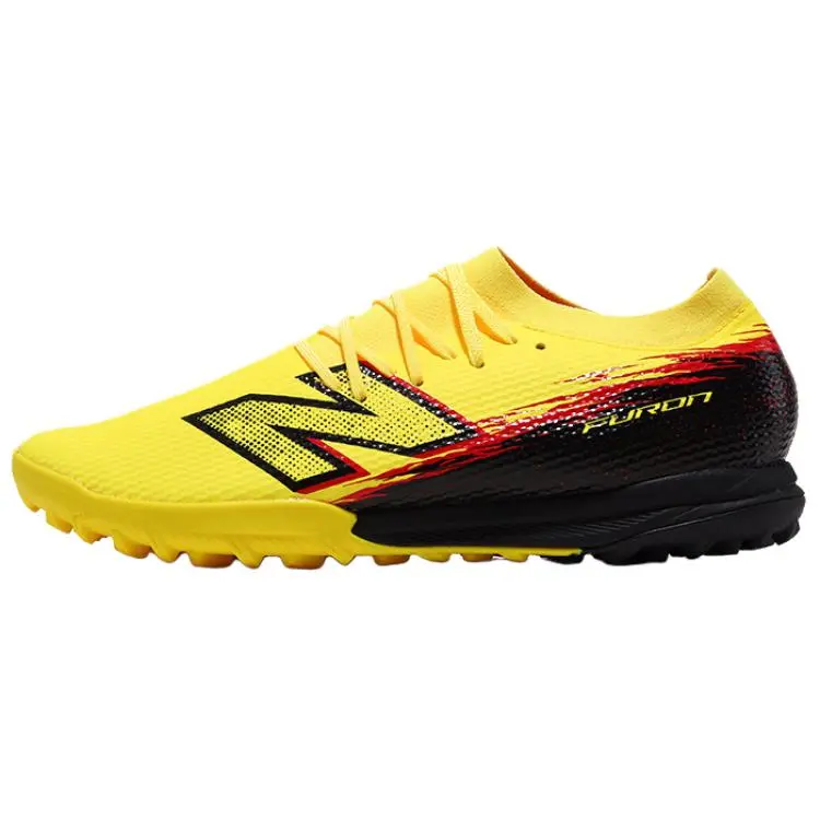New Balance Furon V8 TF Turf Coverage Support Soccer Shoes Men's Yellow Black