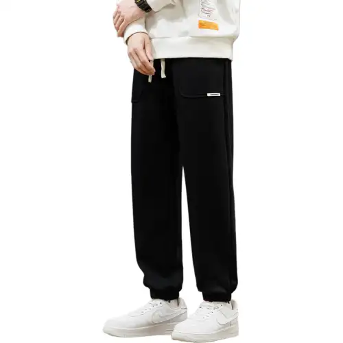 JEANSWEST Casual Pants Unisex Moderate Cuffed Pants