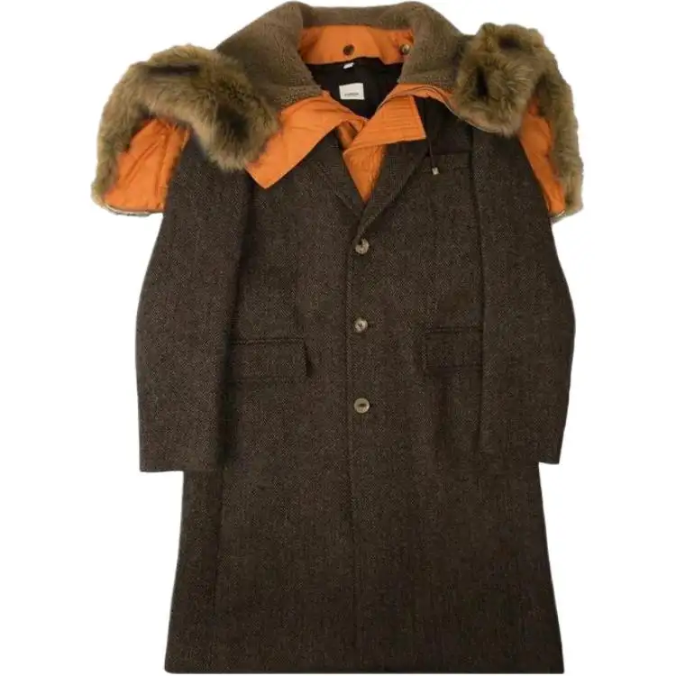 Burberry Fur Hooded Long Coat