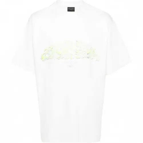 Balenciaga T Shirt Unisex Ivory White Loose Fit