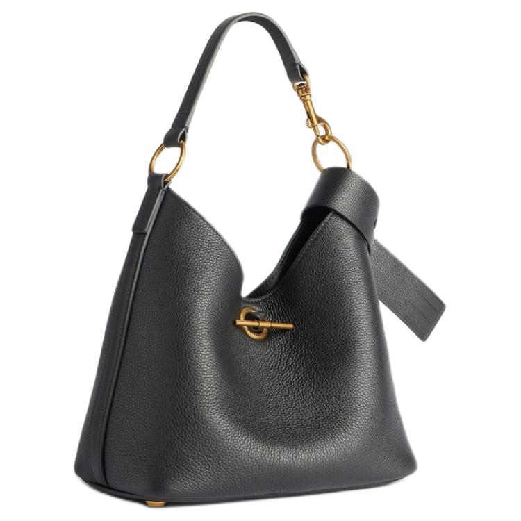Женская сумка Balenciaga Carrie Hobo (черная) — фото 4