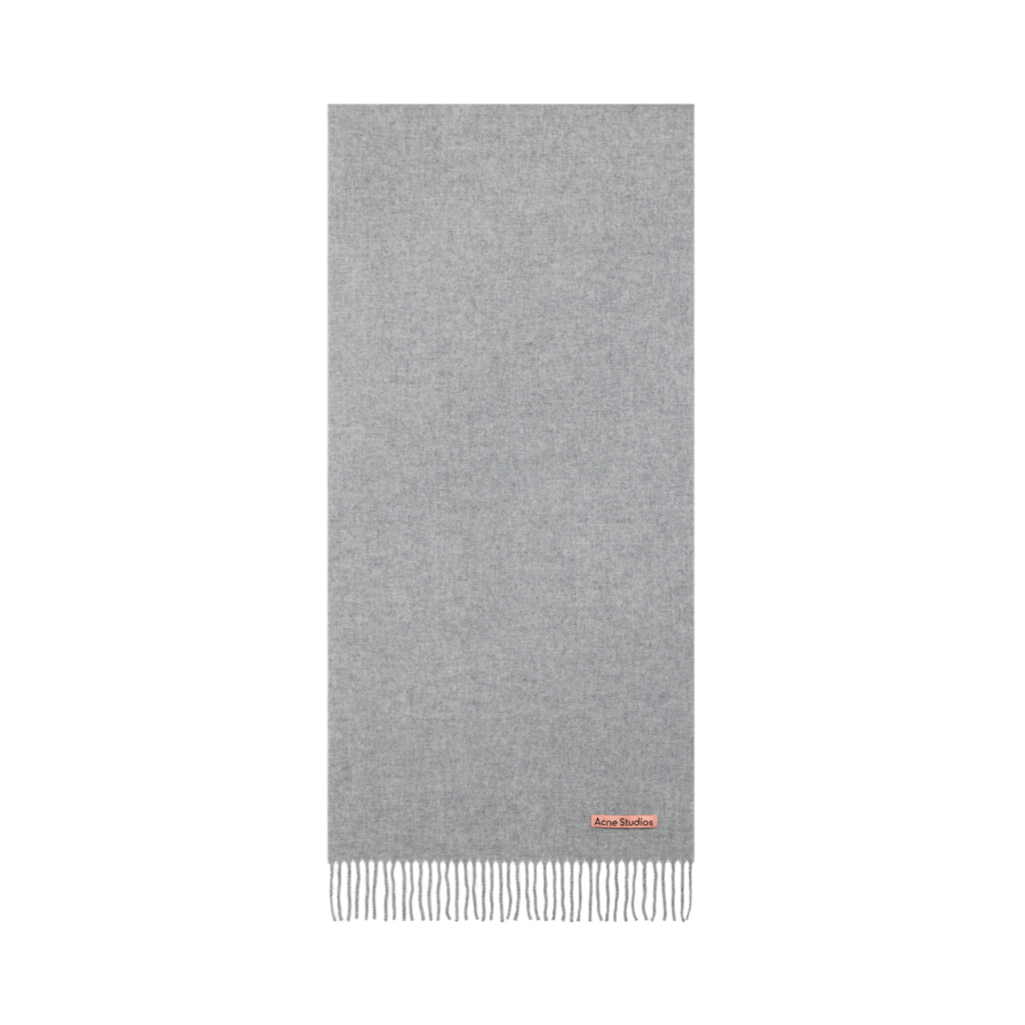 Мужской шарф Acne Acne Studios Melange Fringe (светло-серый)