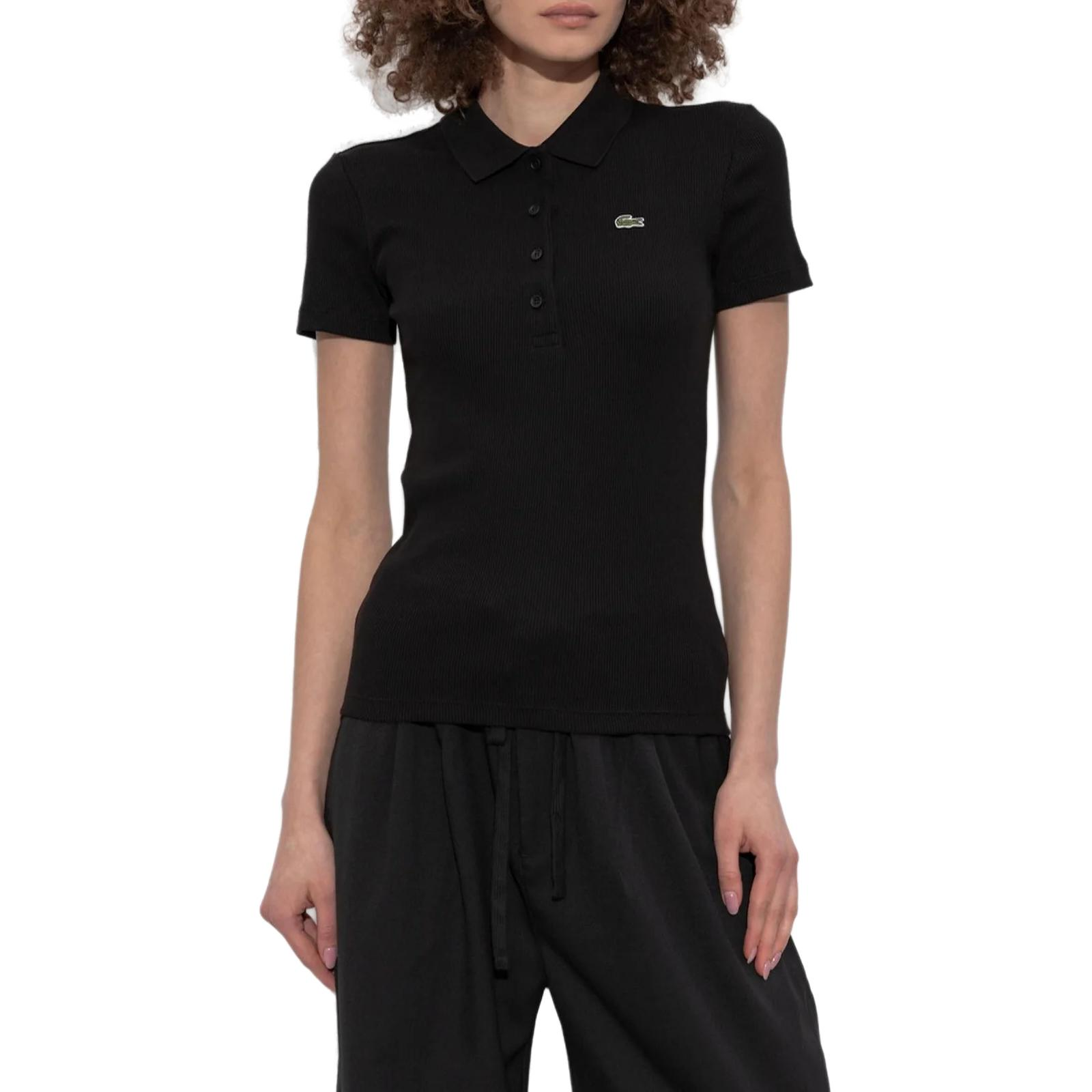 Женская футболка Polo LACOSTE (белая) — фото 3