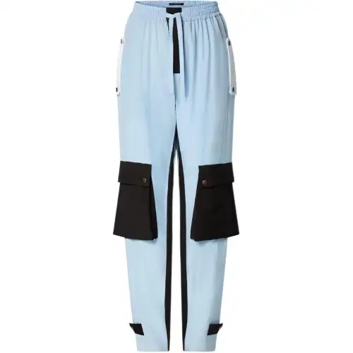 LOUIS VUITTON Color Blocked Cargo Pants Cargo Pants Women's Blue