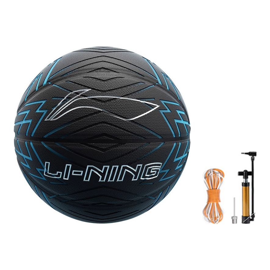 Li Ning Pu Basketball Black Blue Size 7 Training Unisex China Mainland Version