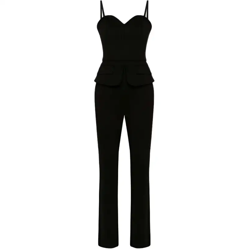 KARL LAGERFELD / Karl Lagerfeld Jeans Sweetheart-neck Tailored Jumpsuit