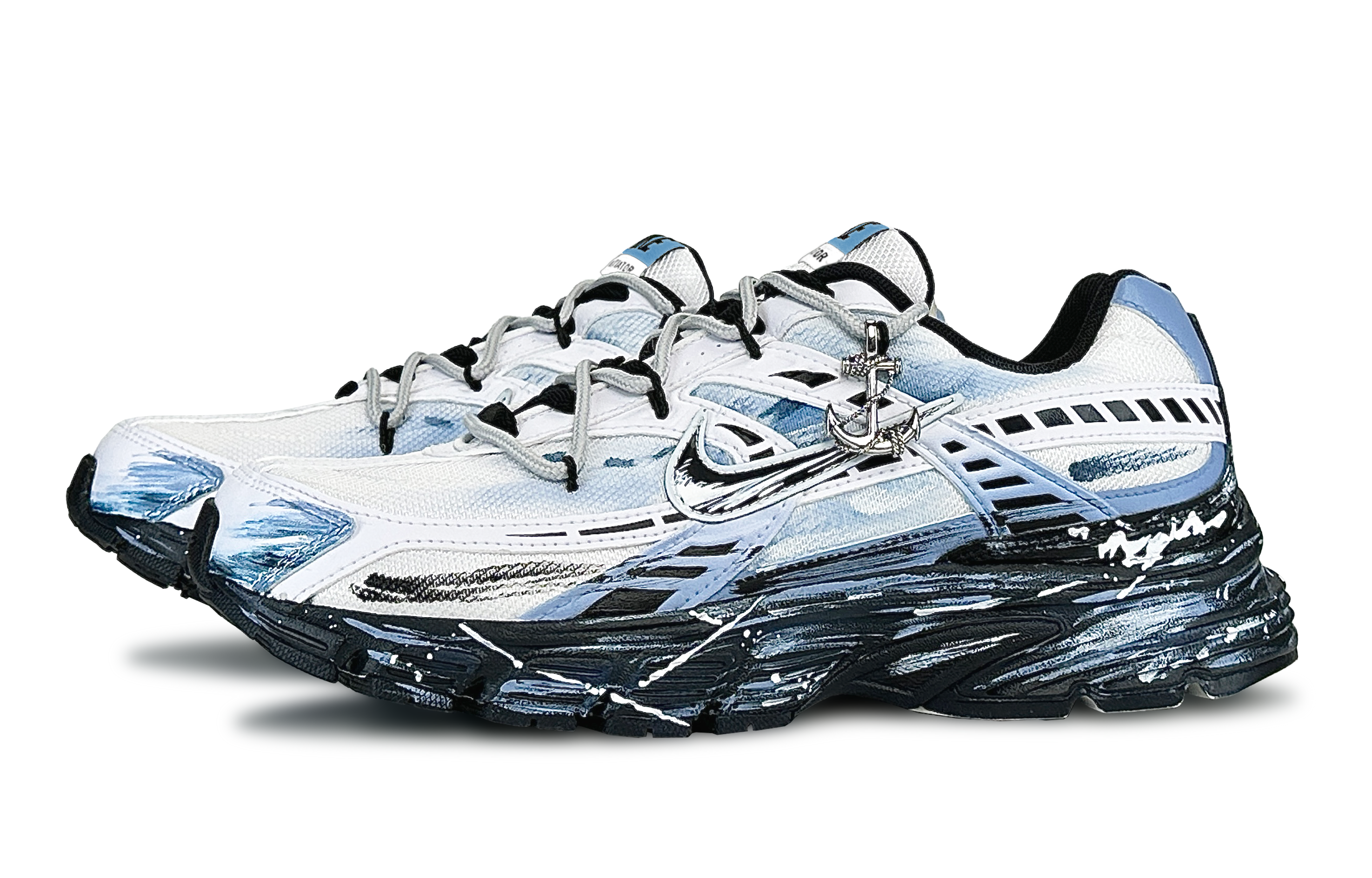 Nike Initiator Cushioning Abrasion Resistant Breathable Low top Casual City Commuting Running Shoes Men’s Dusty Blue