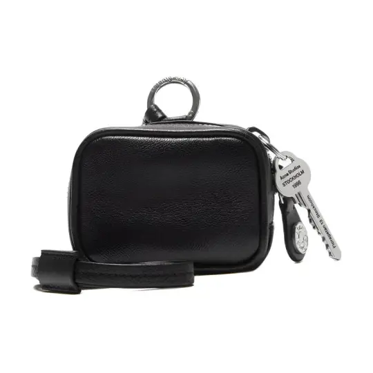 Acne Studios Calfskin Earphone Case Unisex Black