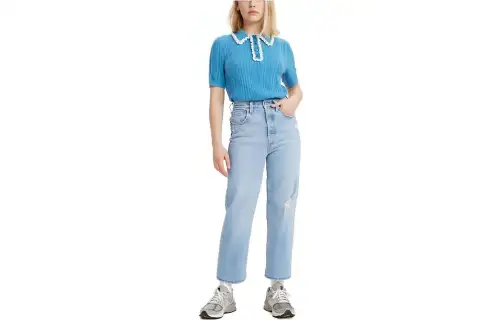 Levis Jeans Women's Light Blue Moderate Straight Fit Pants