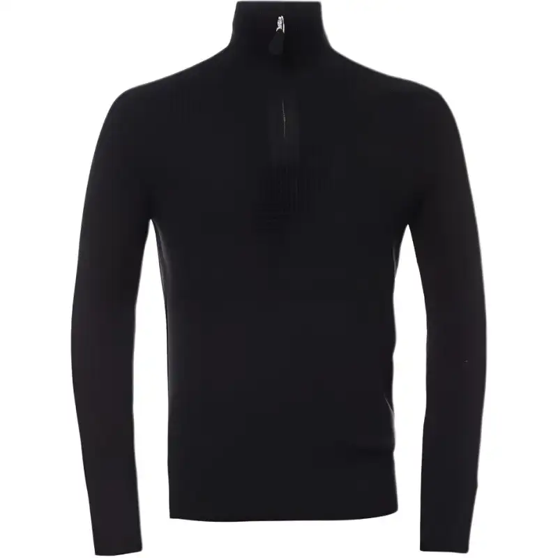 Burberry Knitwear Men's Black Stand Collar Moderate Other