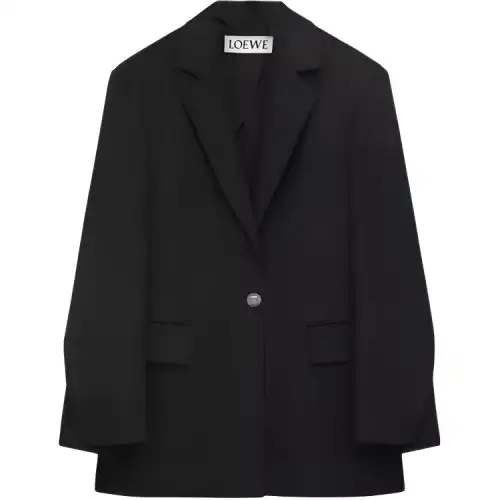 LOEWE SS23 Jackets Women's Black Lapel Moderate Other