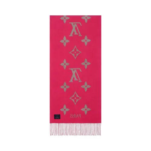 LOUIS VUITTON Pink Cashmere Scarves Women's