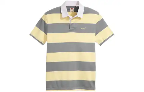 Levis Polo Shirts Men's Yellow Polo Collar Moderate Straight Fit