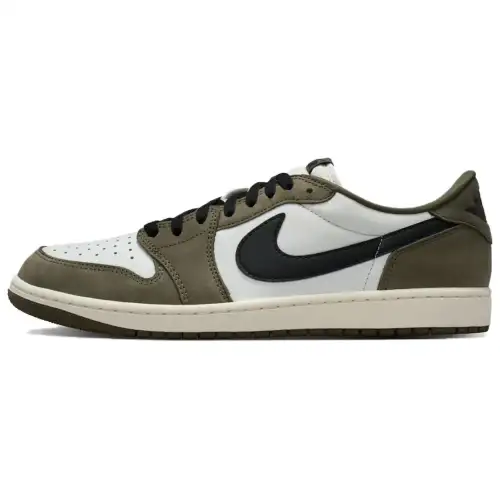 Jordan Air Jordan 1 Low top Vintage Basketball Shoes Men's Olive Green