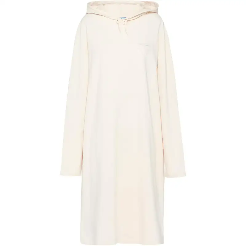 PRADA Triangle Logo Drawstring Hooded Dress